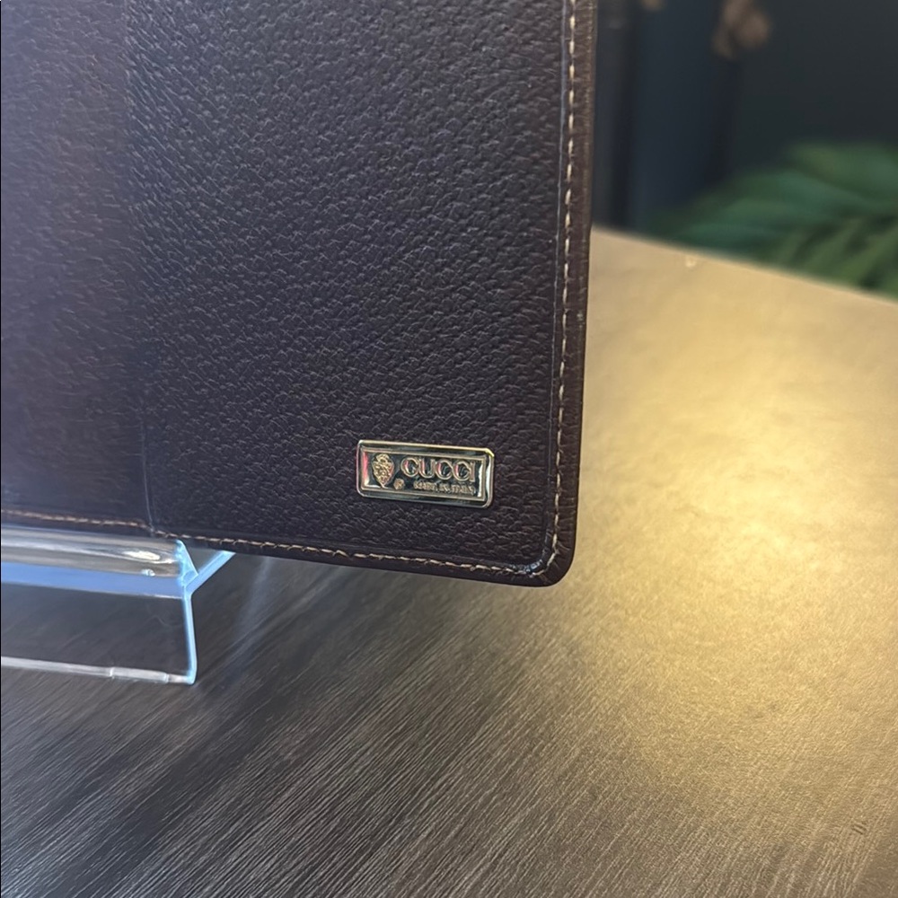 Authentic Euc Gucci Brown Leather Notebook Cover/… - image 7